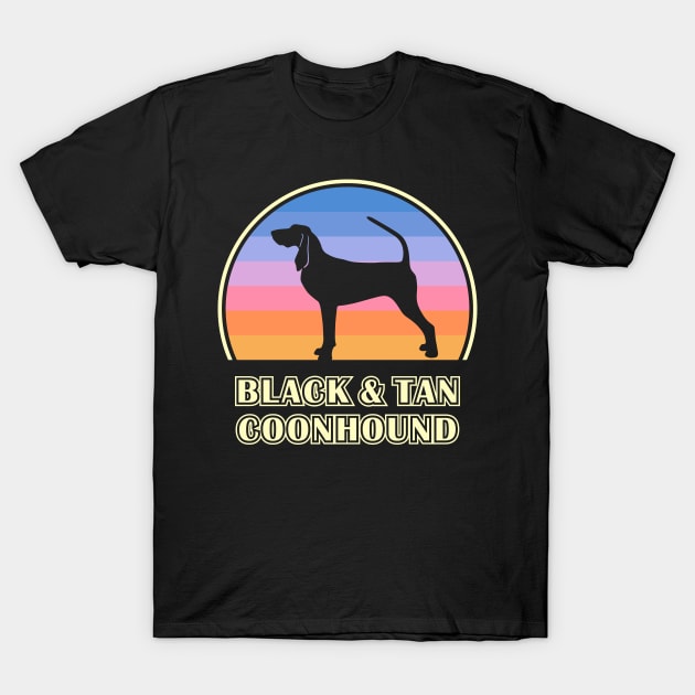 Black and Tan Coonhound Vintage Sunset Dog T-Shirt by millersye